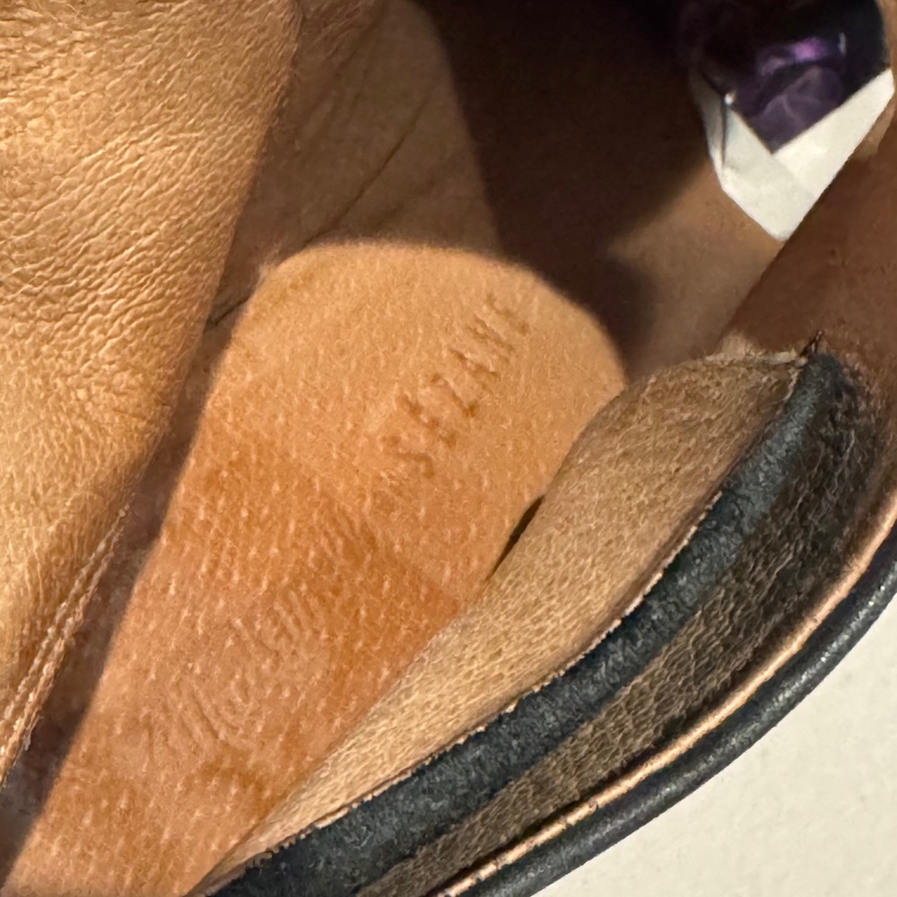 Sezane Madewell High Heel Tassel Black Leather Ankle Boots Sz. 8 1/2 - Picture 9 of 11